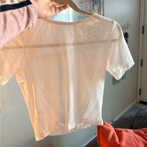 White mesh t shirt (never worn) no tags